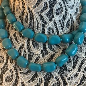 Kenneth Jay Lane turquoise colored beads Vintage
